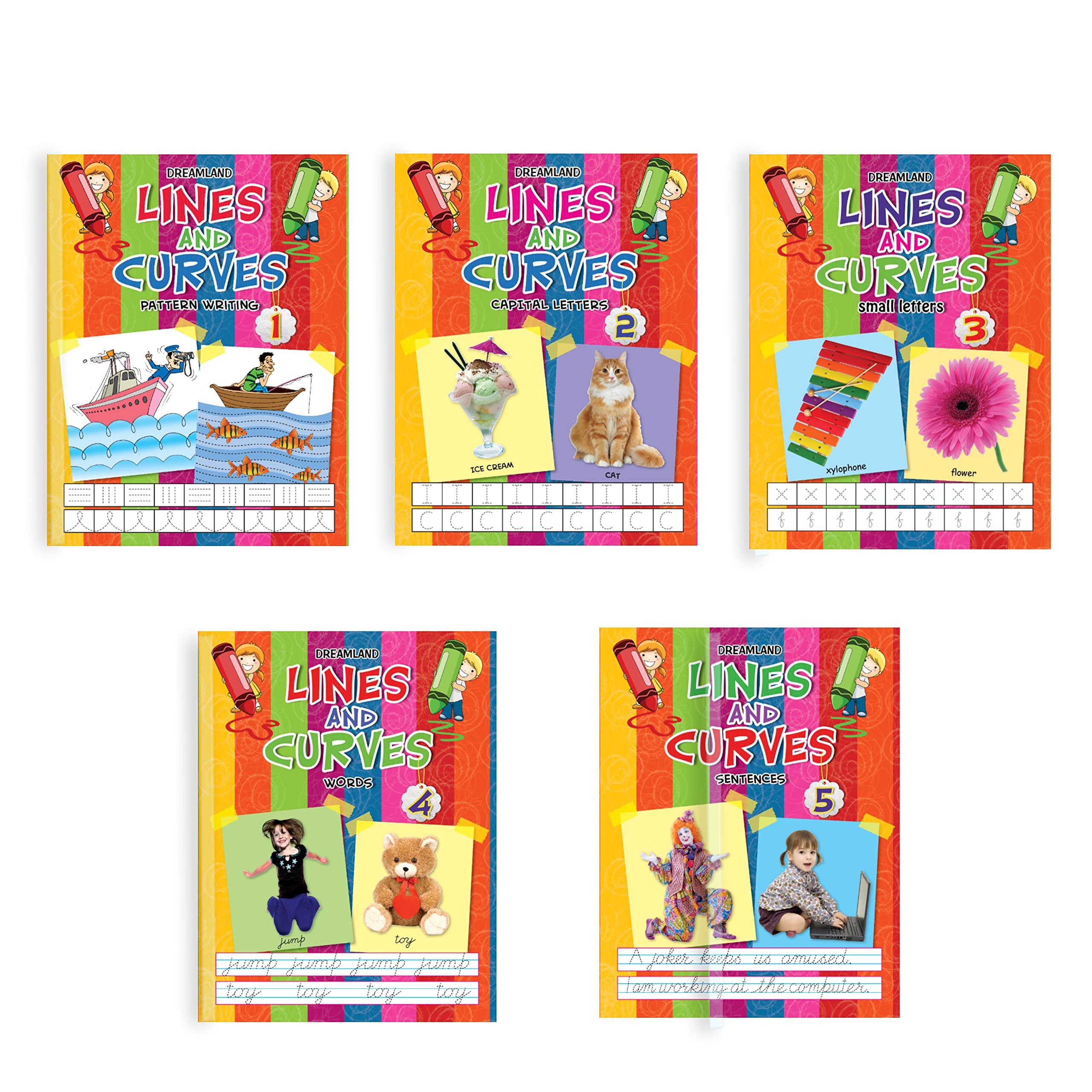Lines and Curve (Set of 5 Books) Dreamland Publications Dreamland Publications book