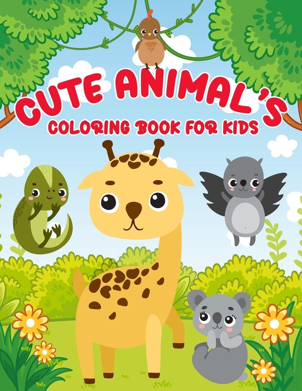 Cute Animal's Coloring Book for Kids Tiptoi & Games