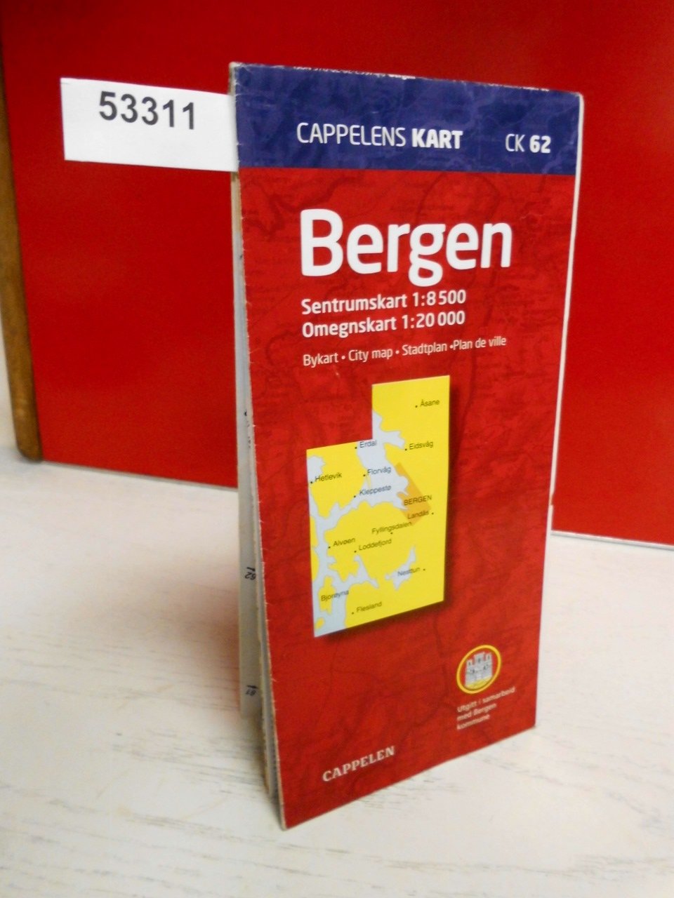 Bergen Cappelen CK62 stadskarta : 1:8500-1:20000 Leisure, Home & Garden