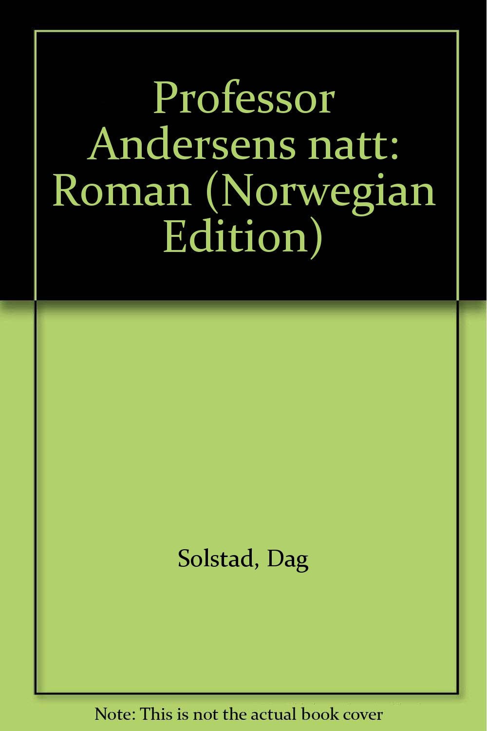 Professor Andersens natt: Roman (Norwegian Edition) Books