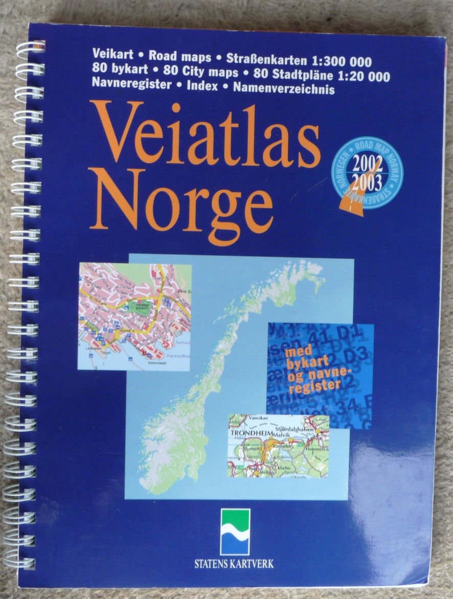 Veiatlas Norge: Veikart = road maps = Strassenkarten 1:300 000 : bykart = city maps = Stadtplane 1:20 000 (Norwegian Edition) Books