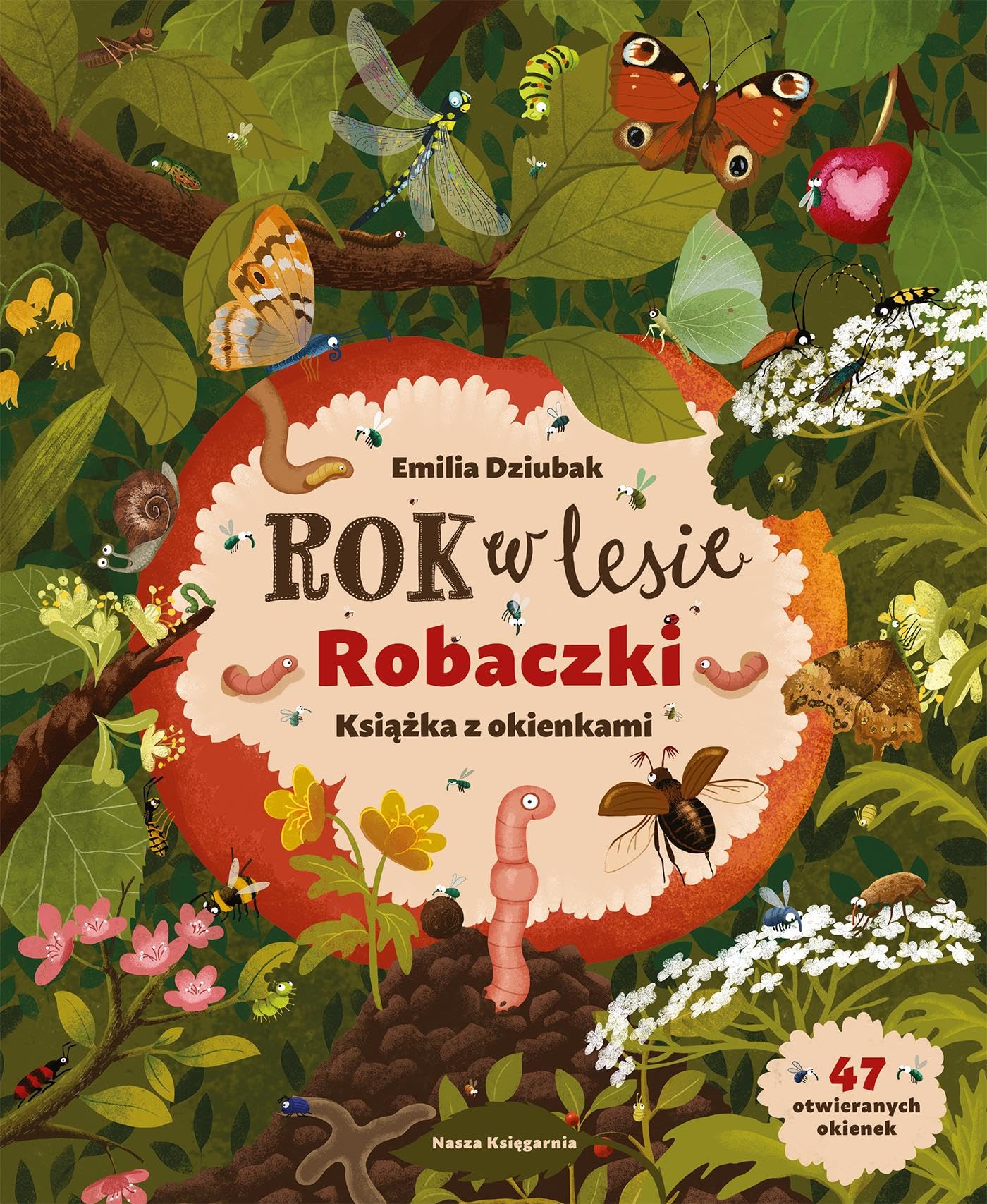 Rok w lesie Robaczki Książka z okienkami book