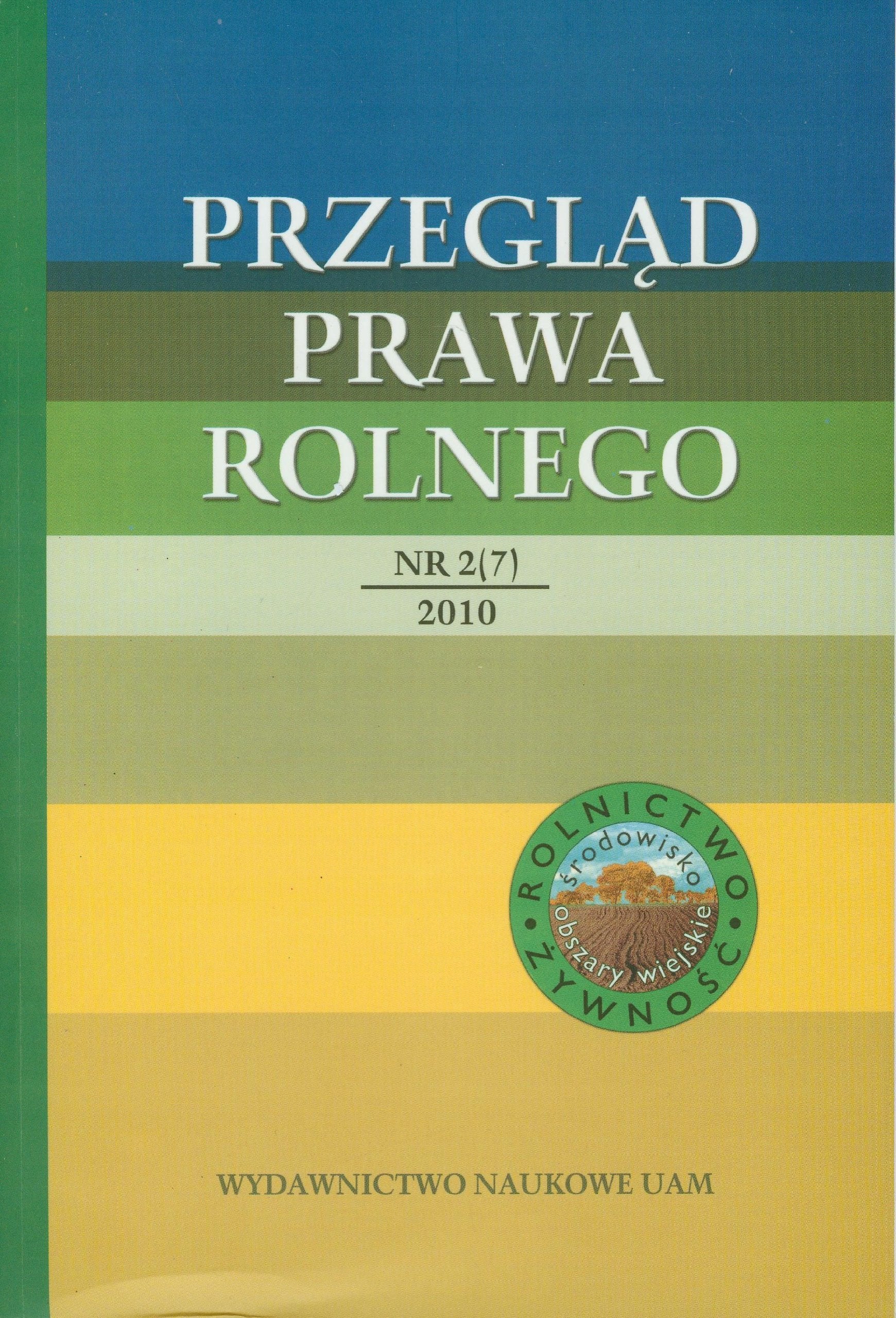 Przeglad Prawa Rolnego 2 (7) 2010 Law
