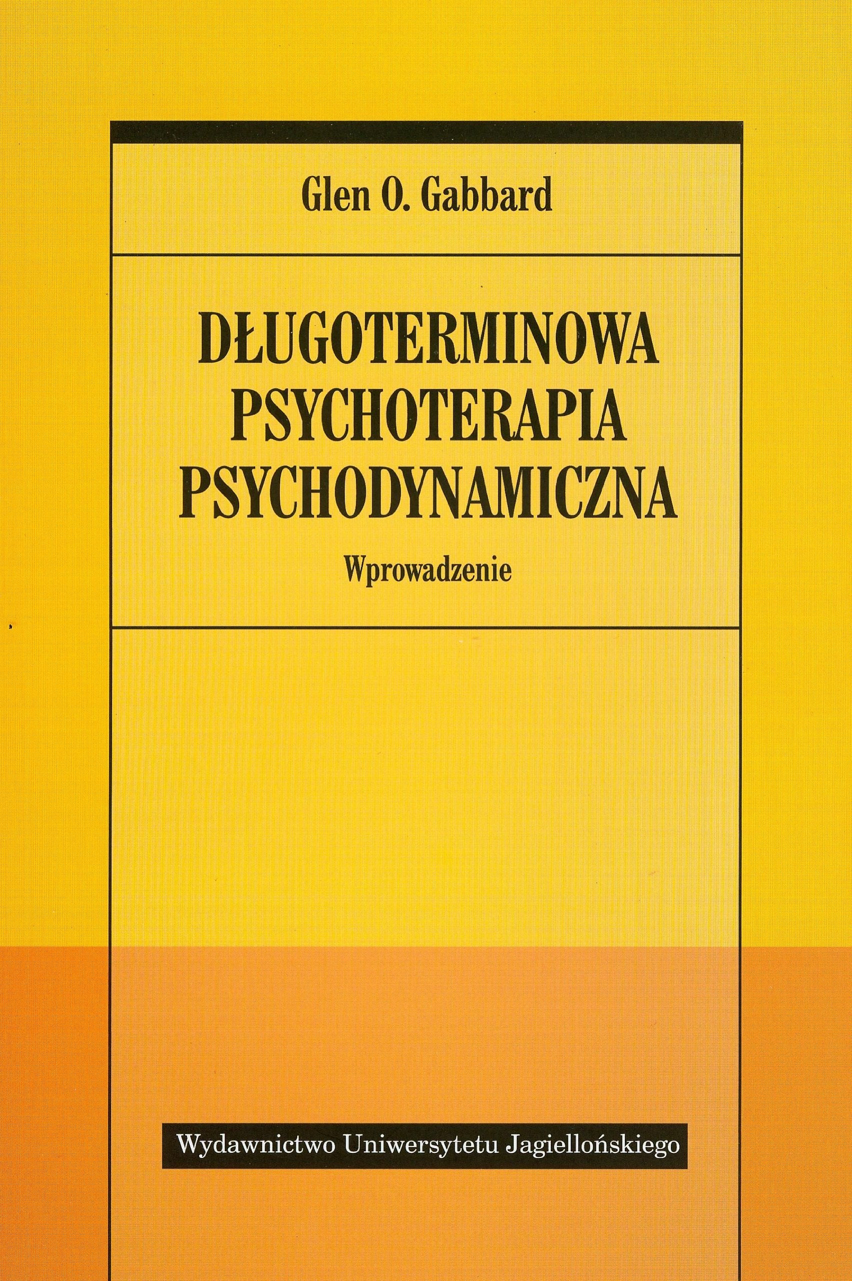 Dlugoterminowa psychoterapia psychodynamiczna Social Sciences