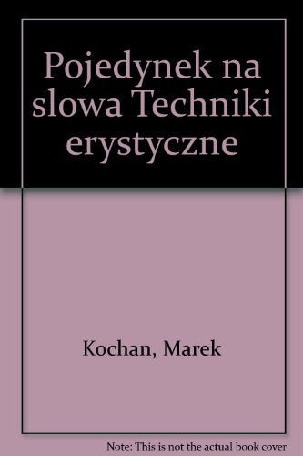 Pojedynek na słowa Techniki erystyczne Books