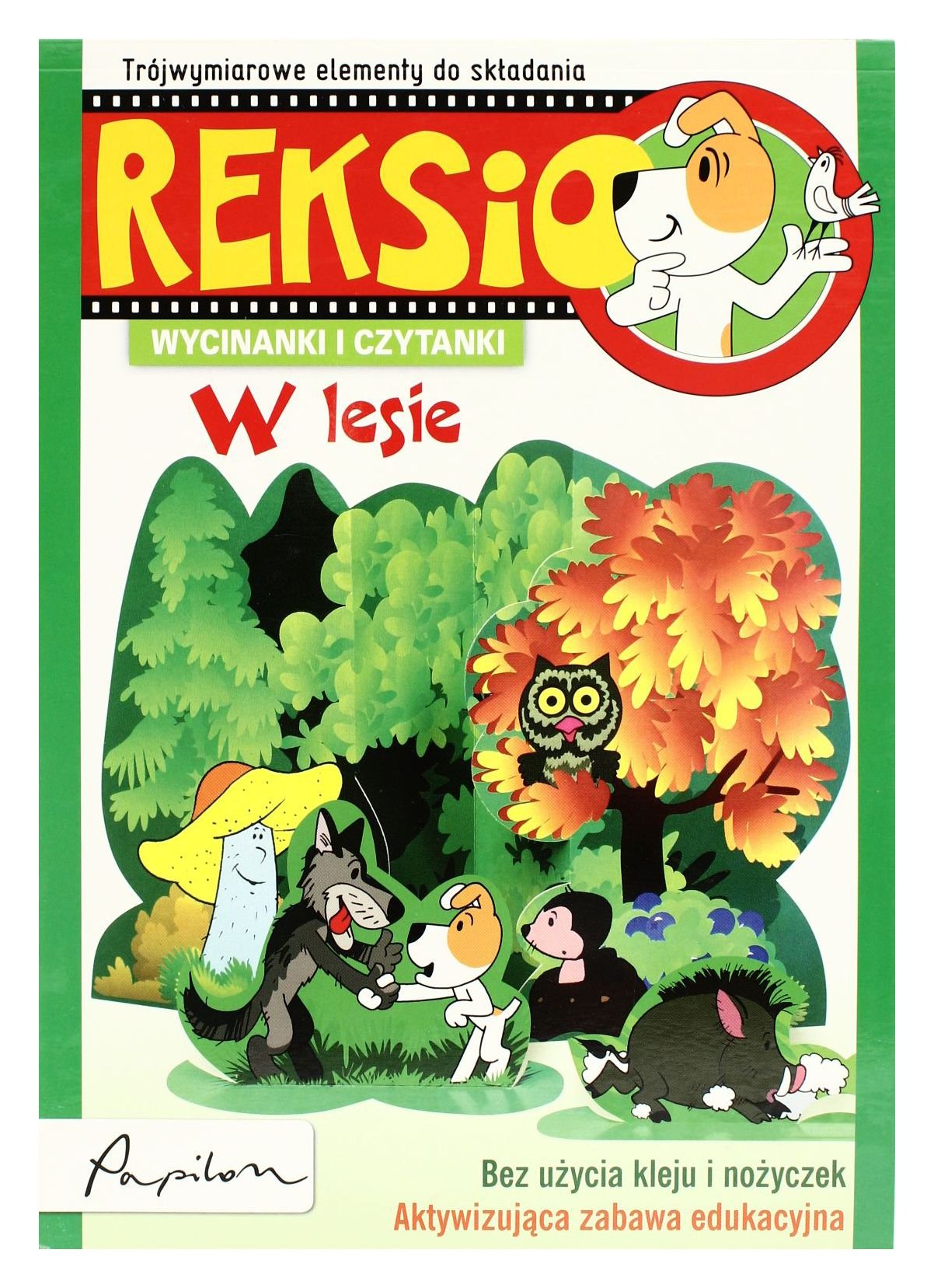 Wycinanki i czytanki Reksio W lesie Books