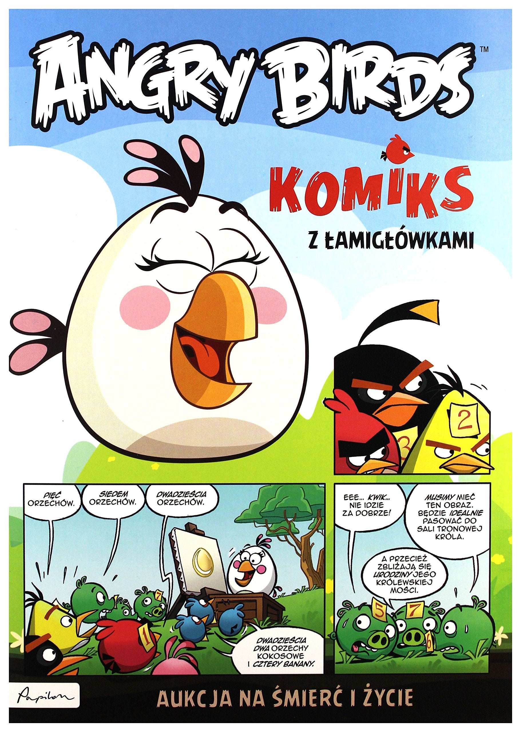 Angry Birds komiks. Aukcja na ĹmierÄ i Ĺzycie Books