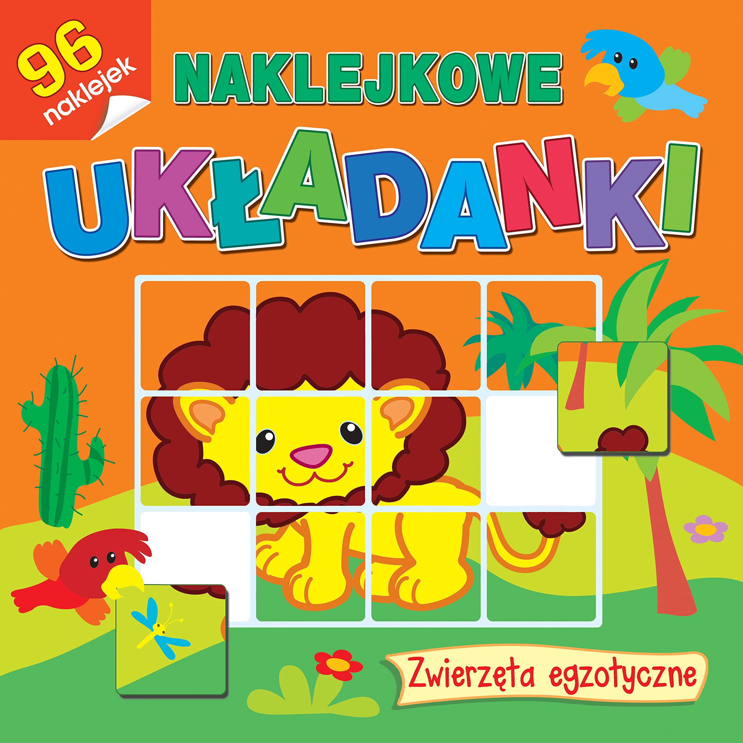 Naklejkowe układanki Zwierzęta egzotyczne Books