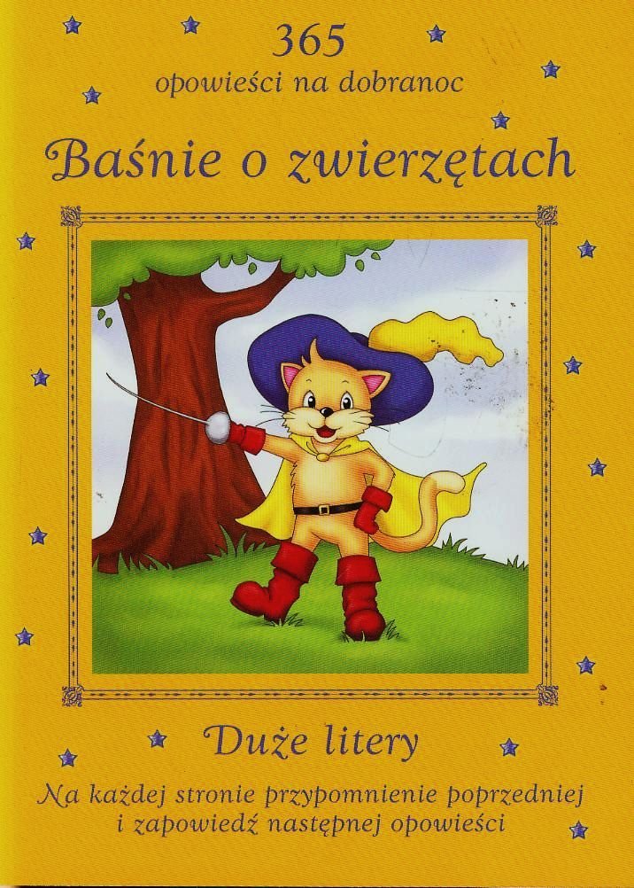 Baśnie o zwierzętach 365 opowieści na dobranoc: Duże litery book