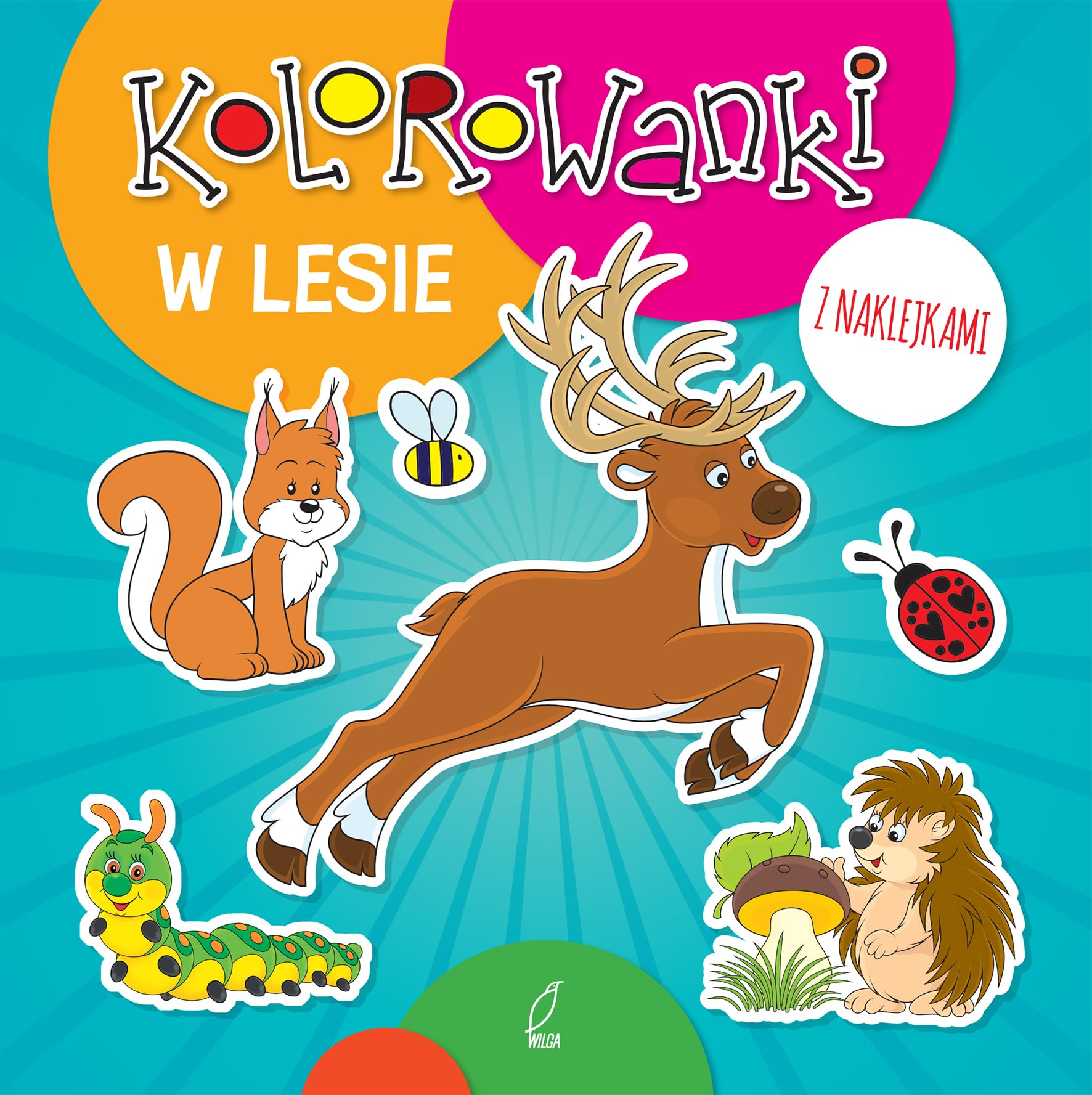 Kolorowanki z naklejkami W lesie Books