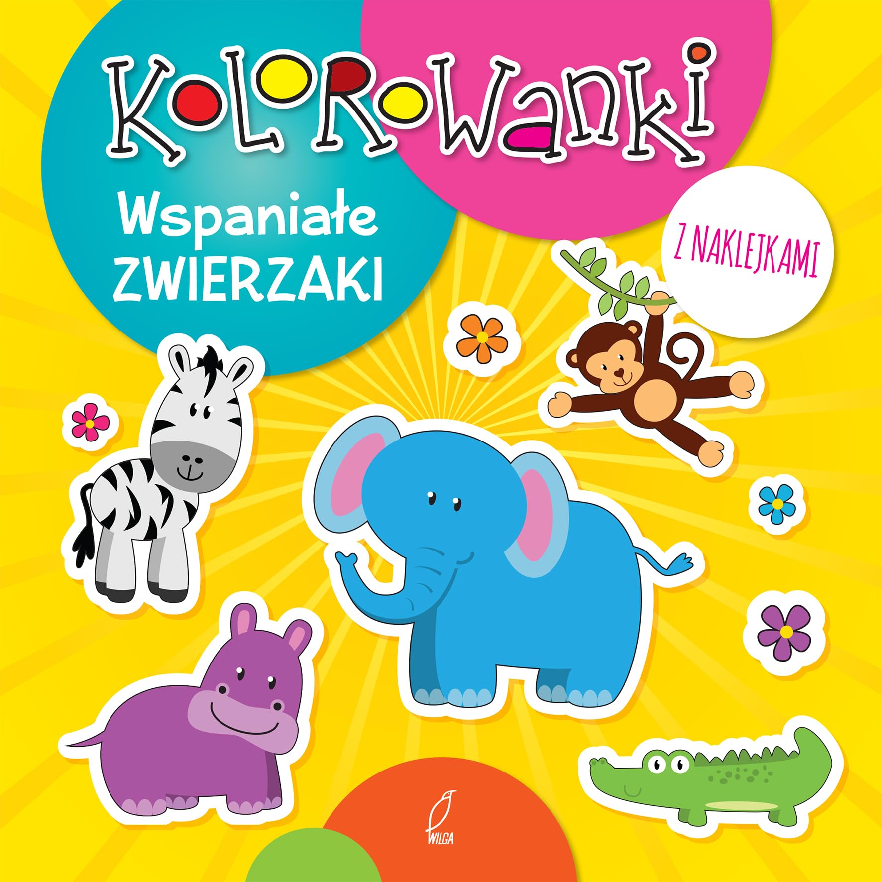 Kolorowanki z naklejkami Wspaniałe zwierzaki Books