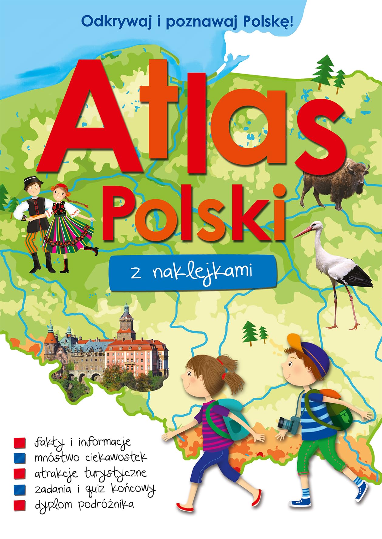 Atlas Polski z naklejkami book