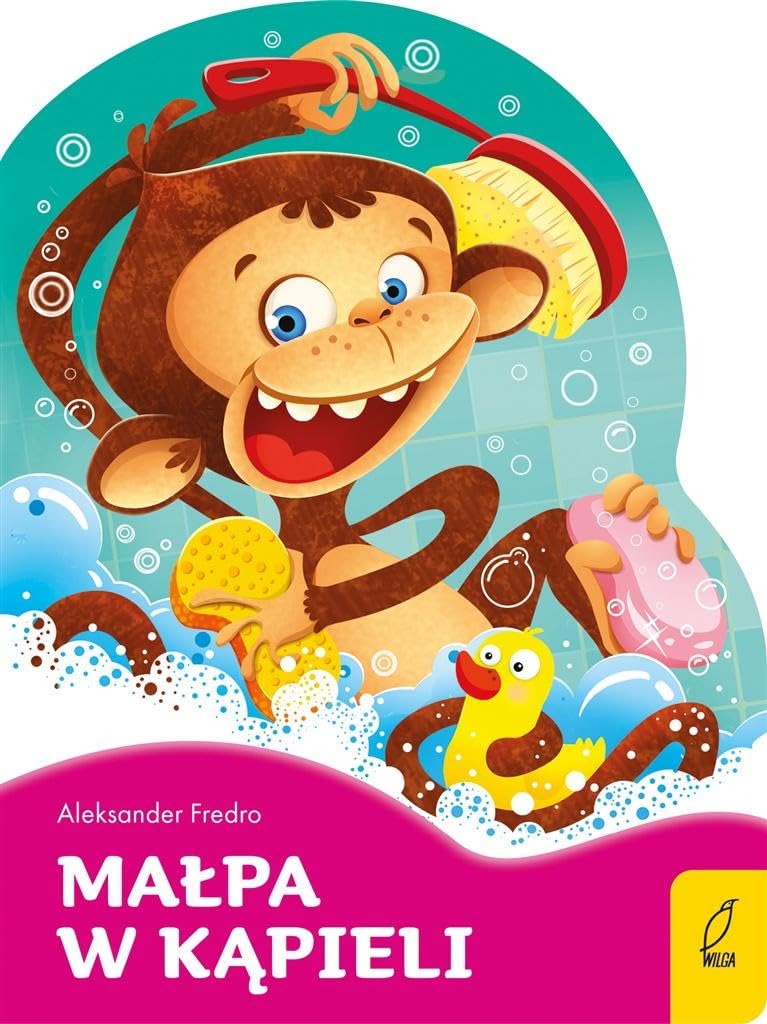 Małpa w kąpieli Poeci dla dzieci Wykrojnik book