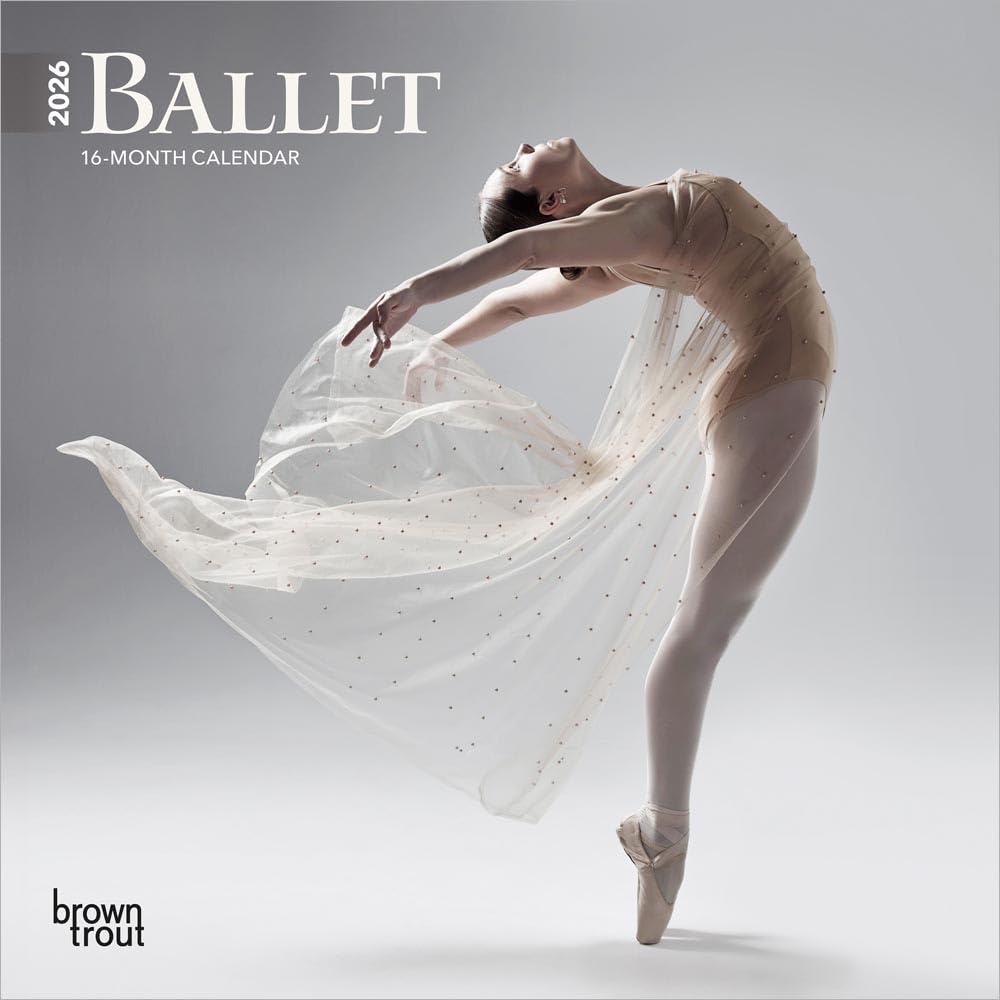 Ballet | 2026 7 x 14 Inch (Hanging) Monthly Mini Wall Calendar | BrownTrout | Performance Dance Art Film, Art & Culture