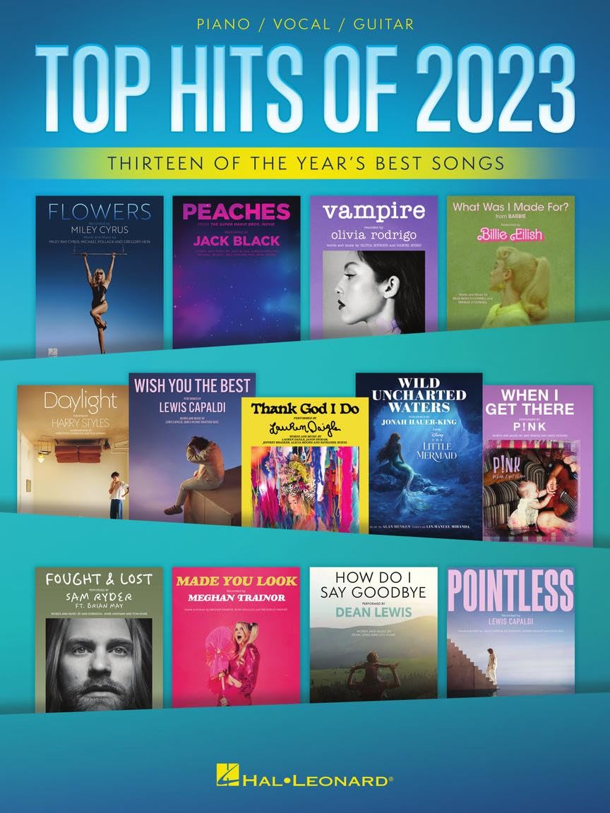 Top Hits of 2023. Arranged for Piano/Vocal/Guitar. Sheet Music