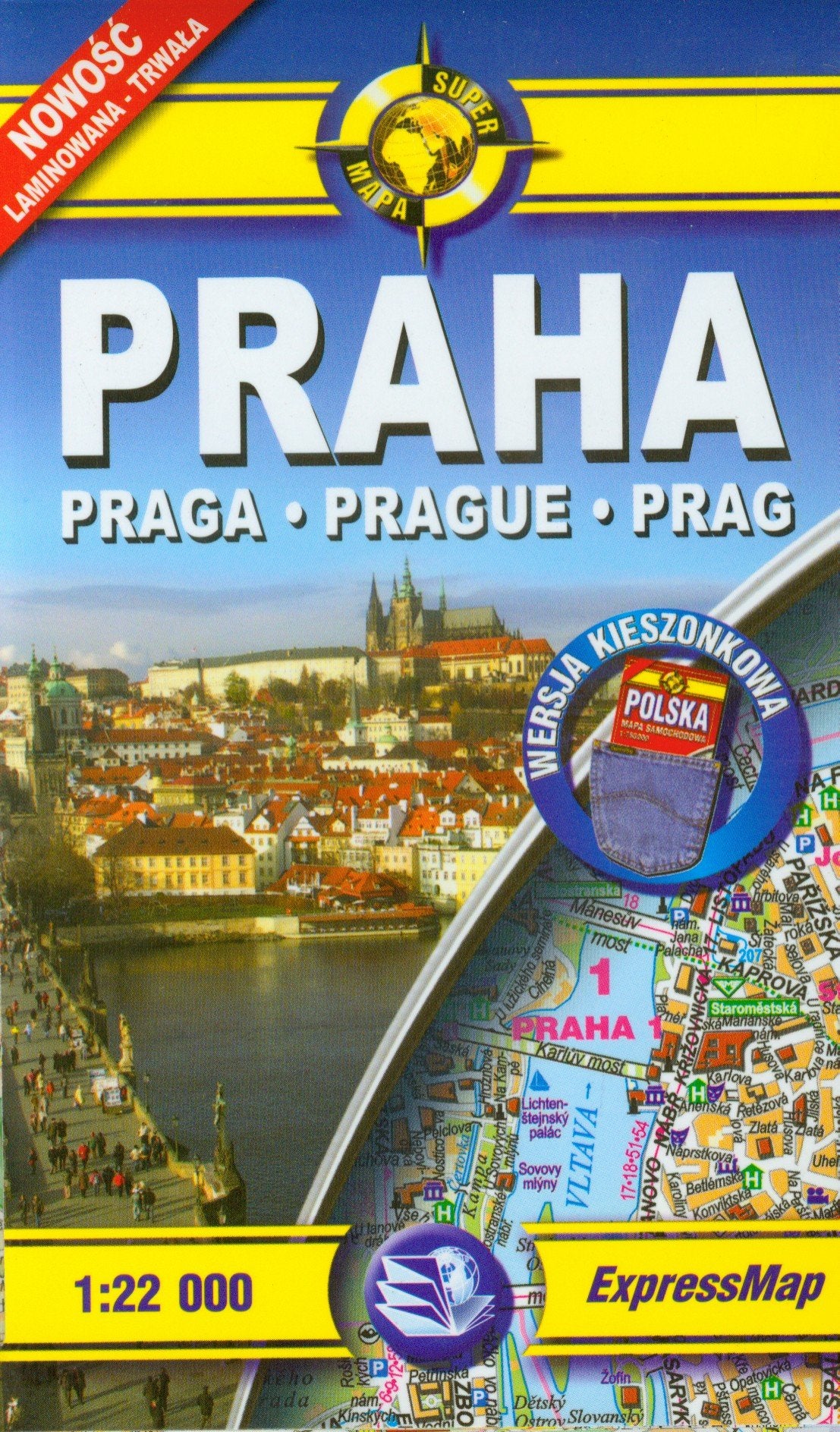 Praha plan miasta 1:22 000: wersja kieszonkowa Maps & Plans