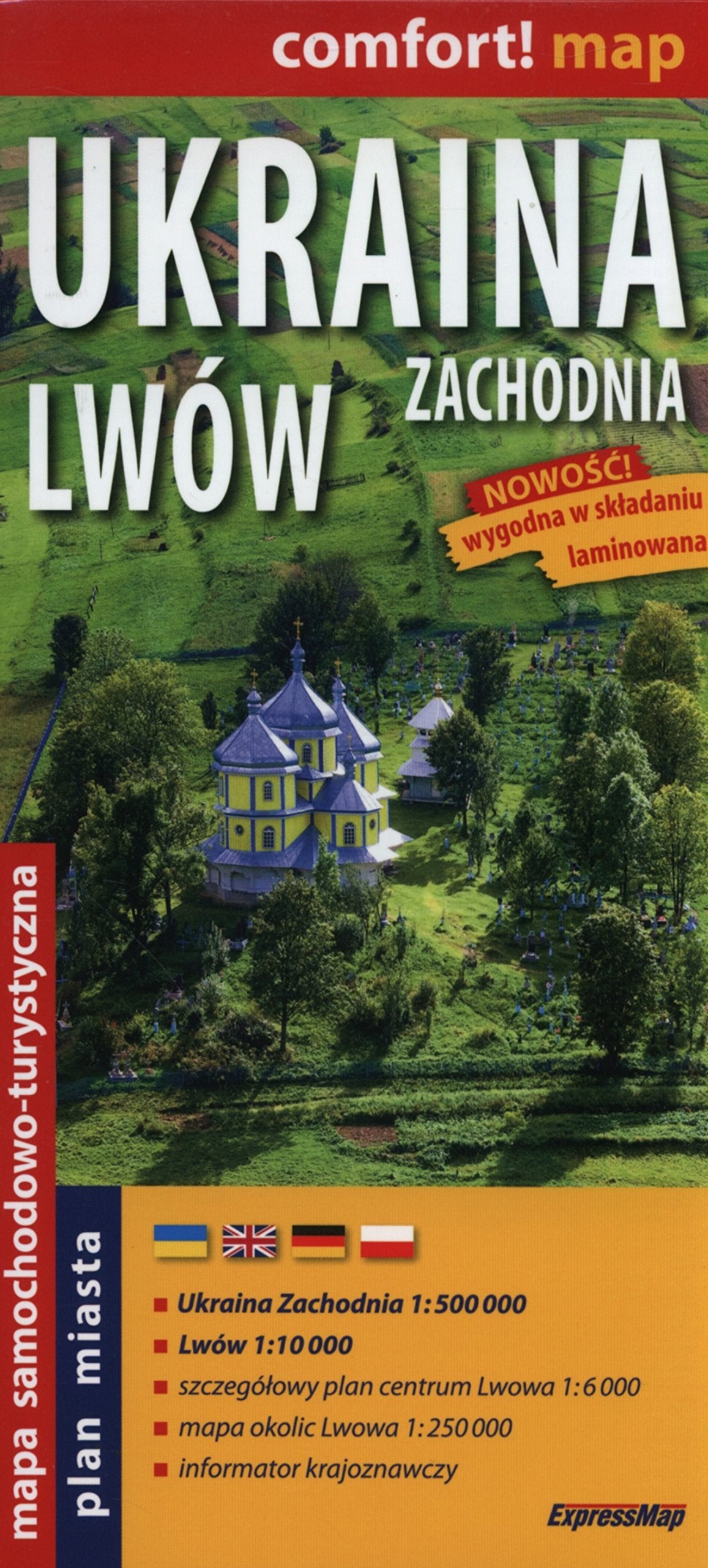 Ukraina Zachodnia Lwów 1:500 000 Mapa laminowana book