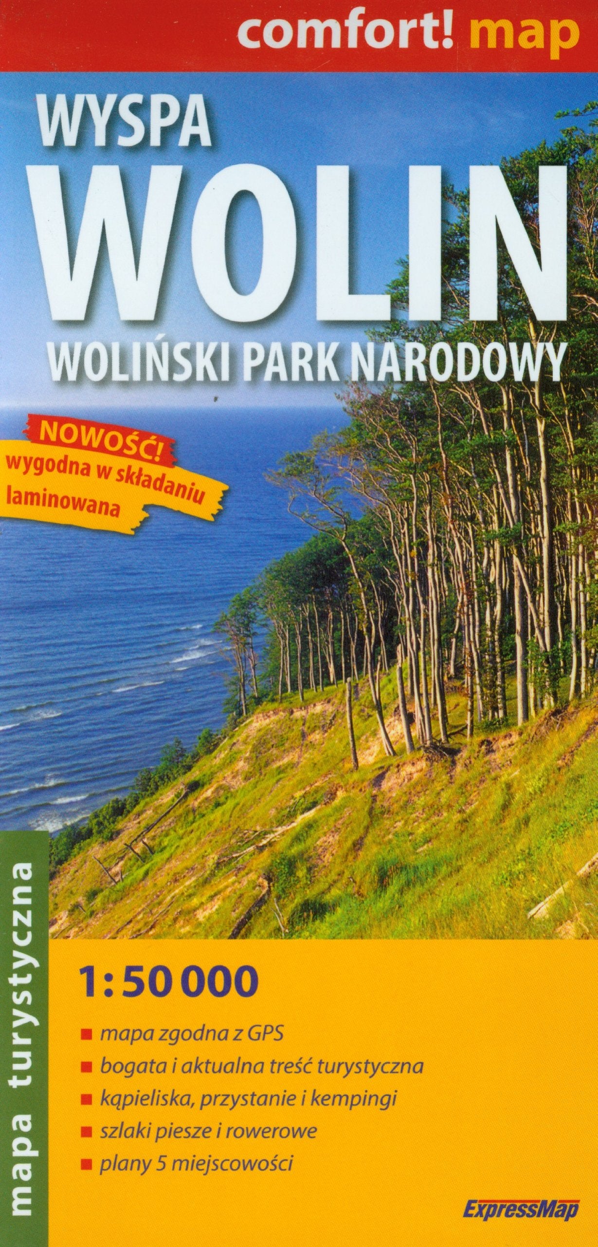 Wyspa Wolin mapa turystyczna 1:50 000: Woliński Park Narodowy (COMFORT! MAP) Maps & Plans