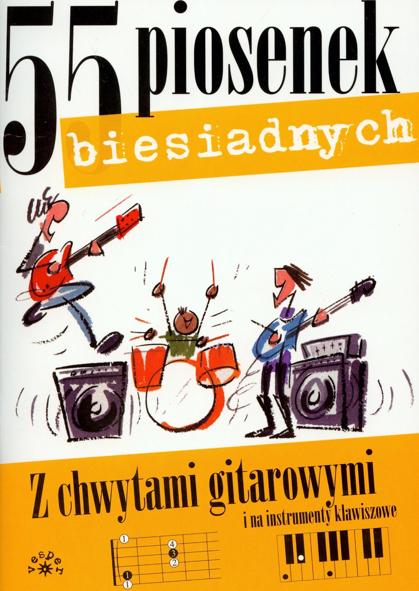 55 piosenek biesiadnych: Z chwytami gitarowymi i na instrumenty klawiszowe Books