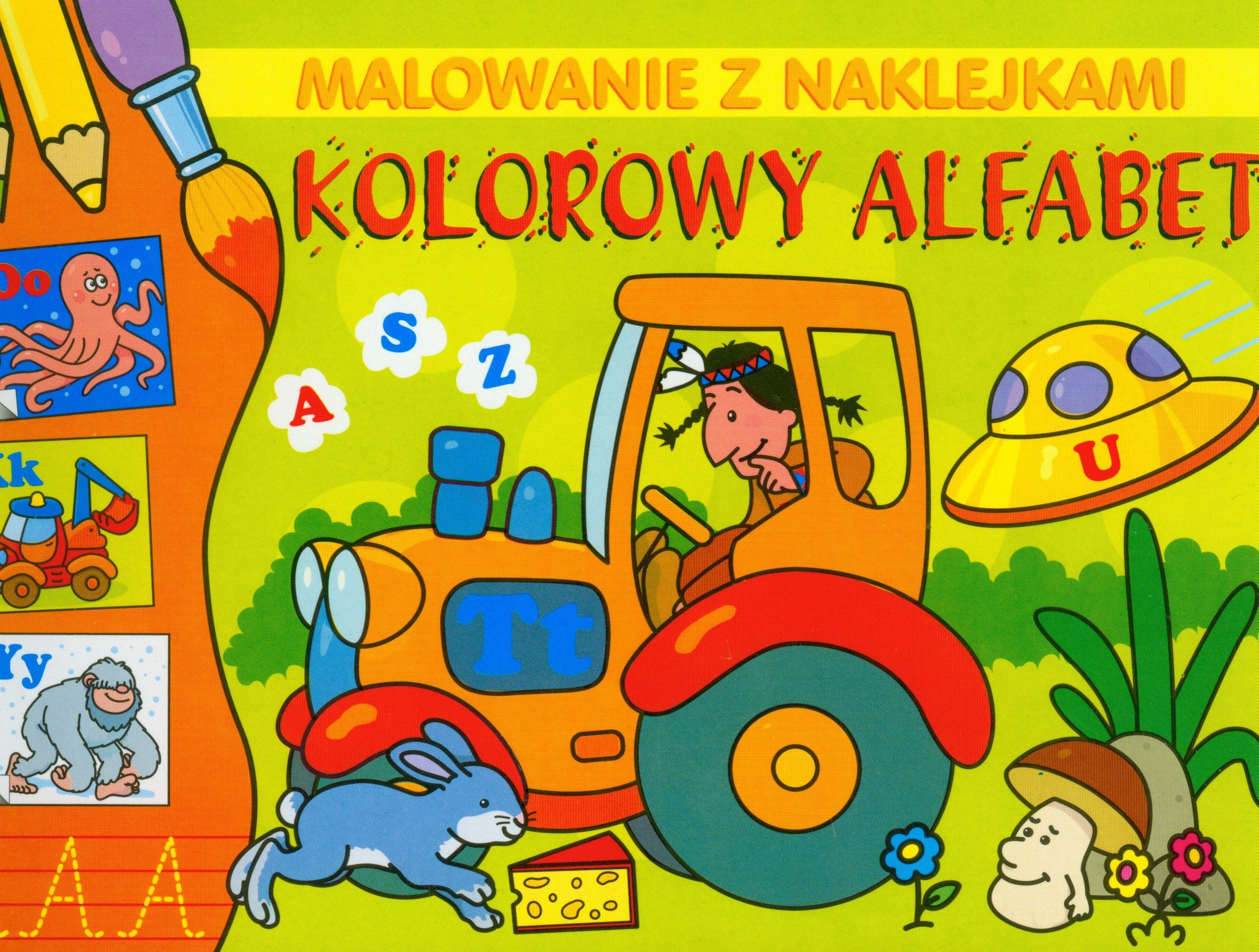 Kolorowy alfabet Malowanie z naklejkami Books