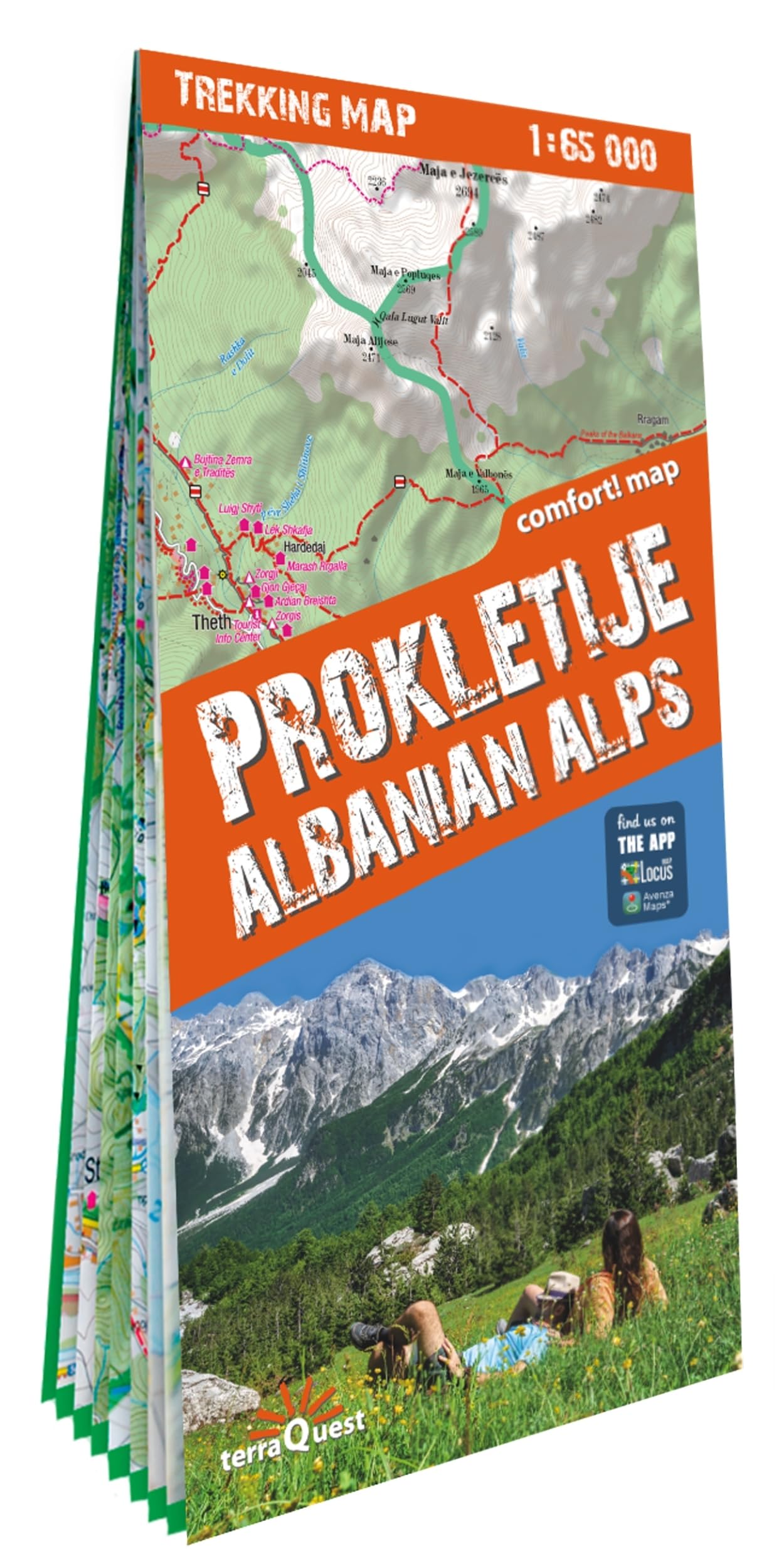 Prokletije Alpes Albanaises 1/65 000 (carte grand format laminée trekking tQ) Prokletije Albania book