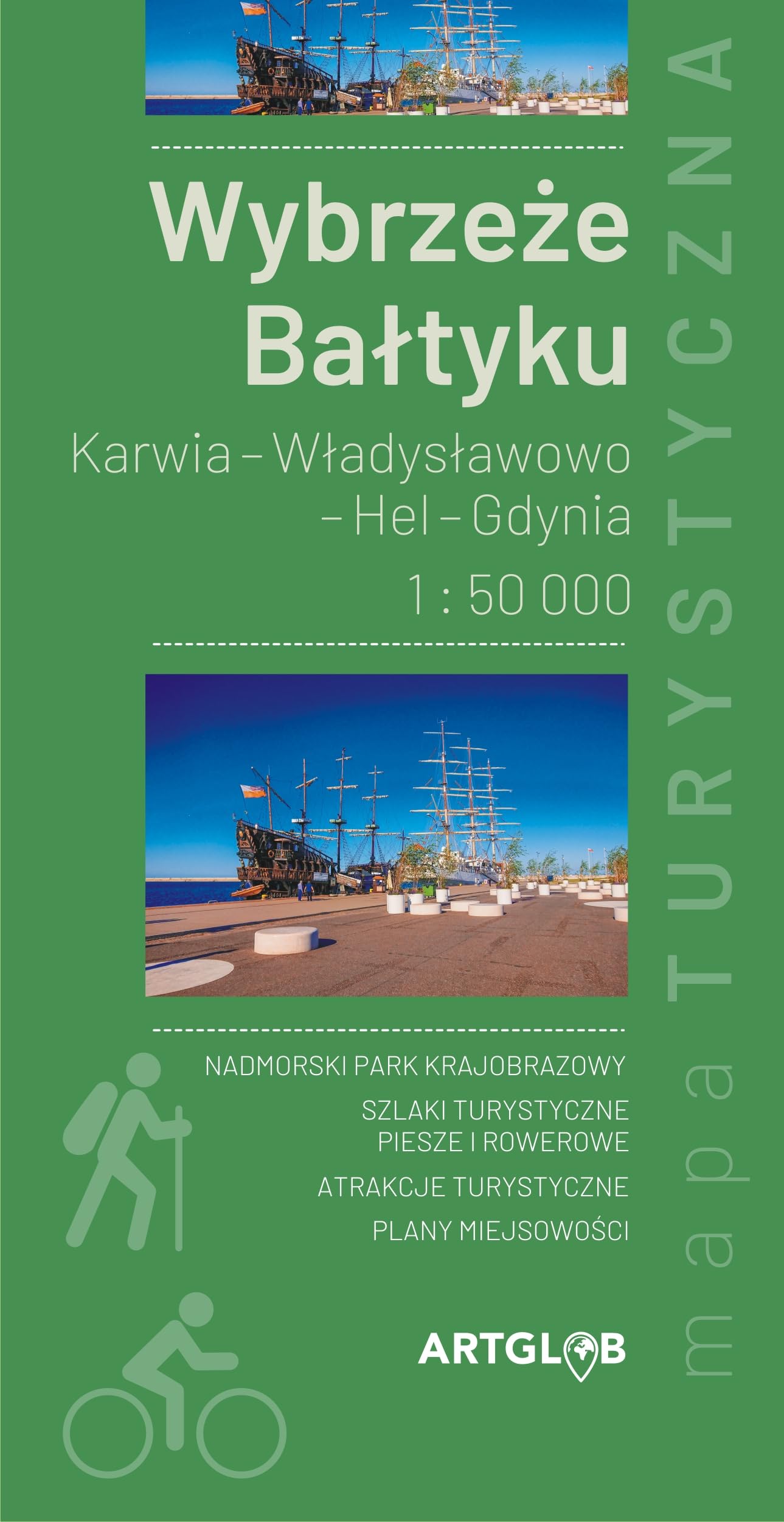 Wybrzeze Baltyku Karwia - Wladyslawowo - Hel - Gdynia mapa 1:50 000 Eko Graf Maps & Plans