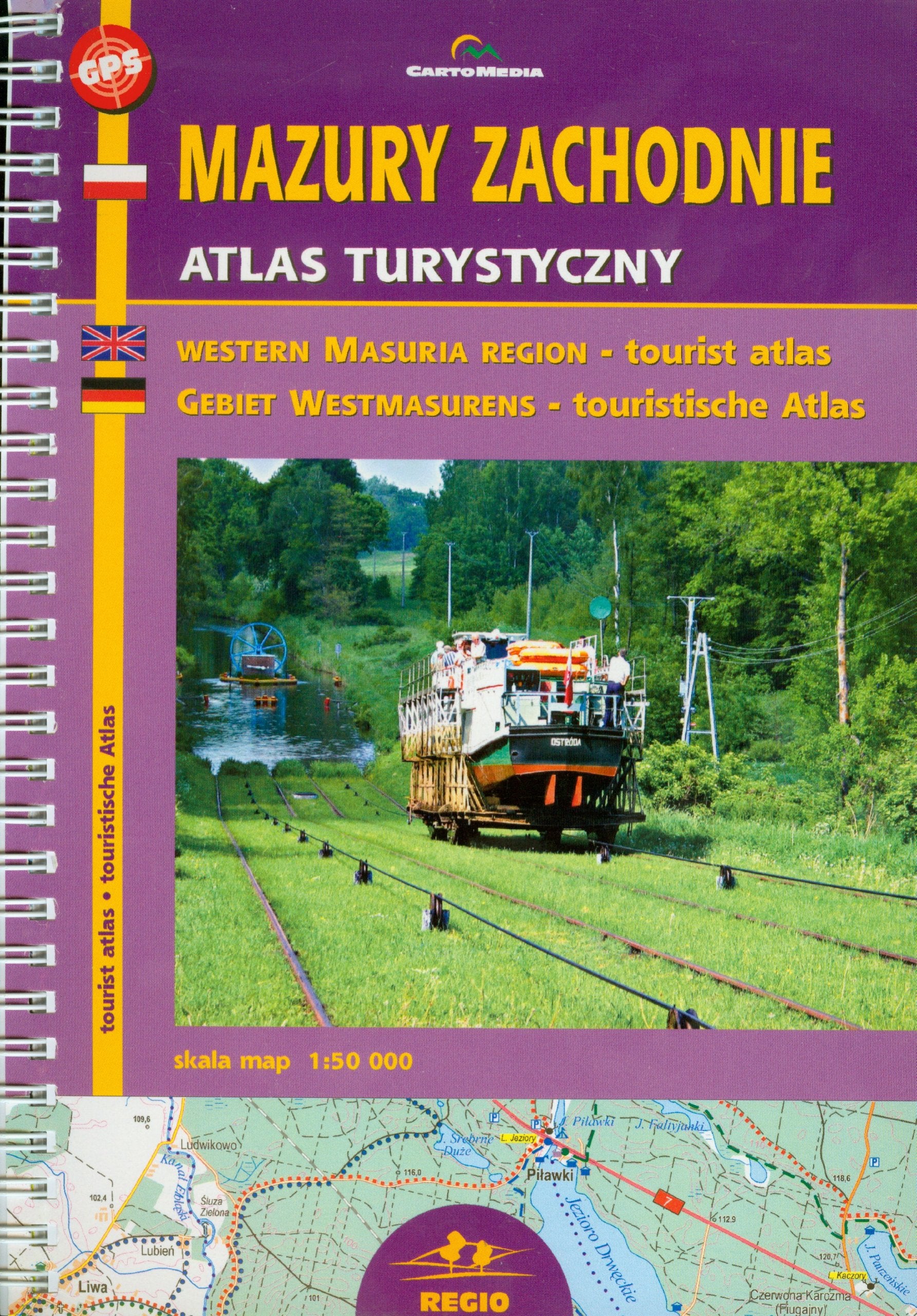 Mazury Zachodnie Atlas turystyczny 1: 50 000 Maps & Plans