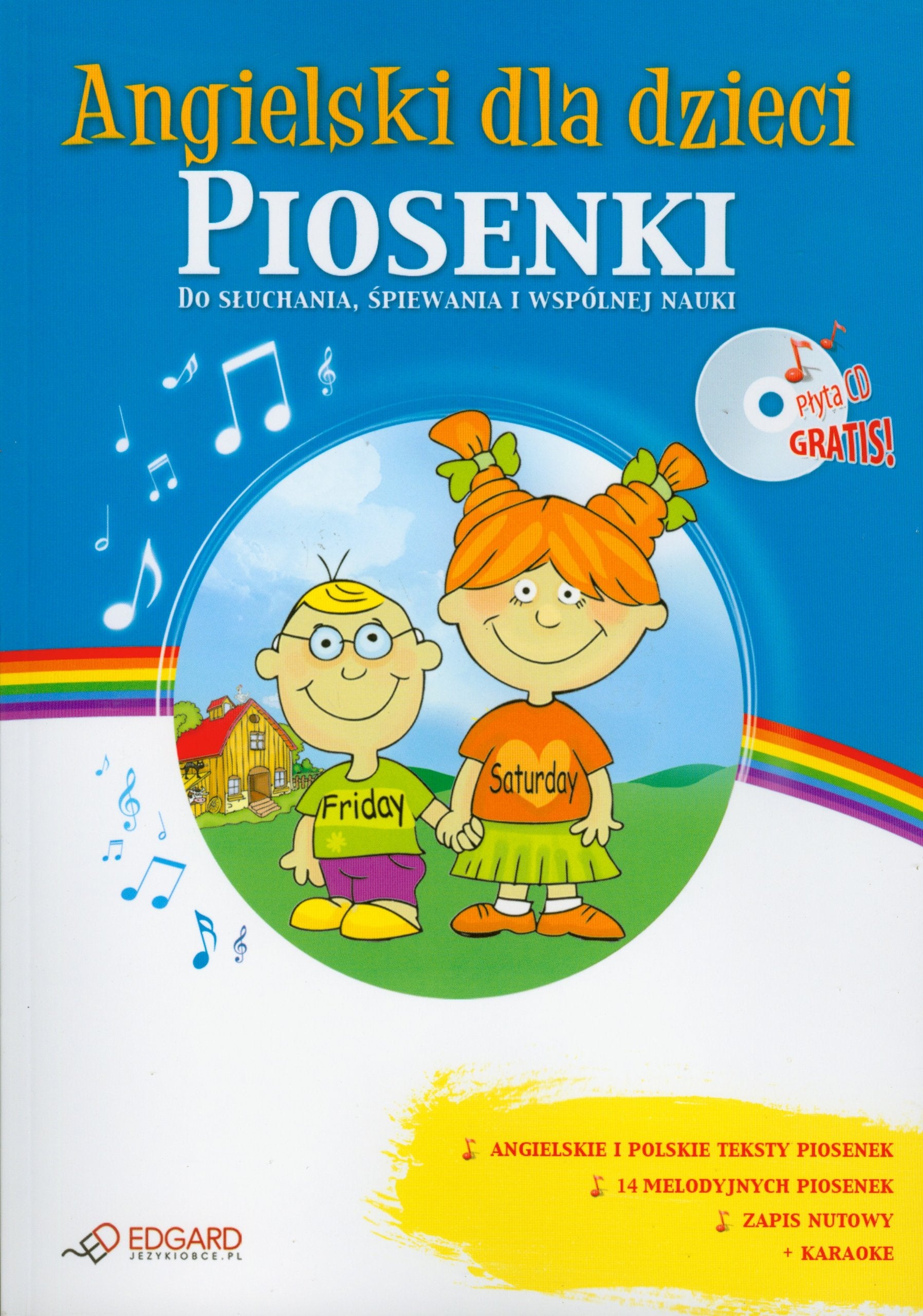 Angielski dla dzieci Piosenki +CD Foreign Languages ​​& Dictionaries