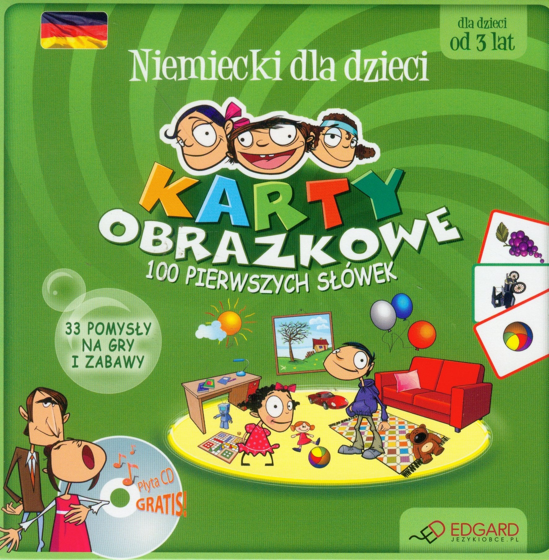 Niemiecki Karty dla dzieci 100 pierwszych slowek book
