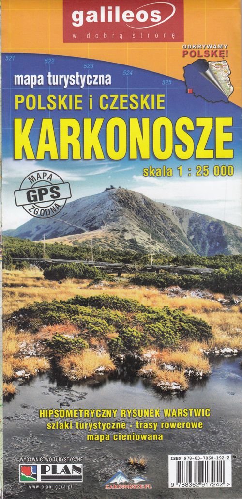 Karkonosze Polskie i Czeskie mapa 1:25 000 Plan Maps & Plans