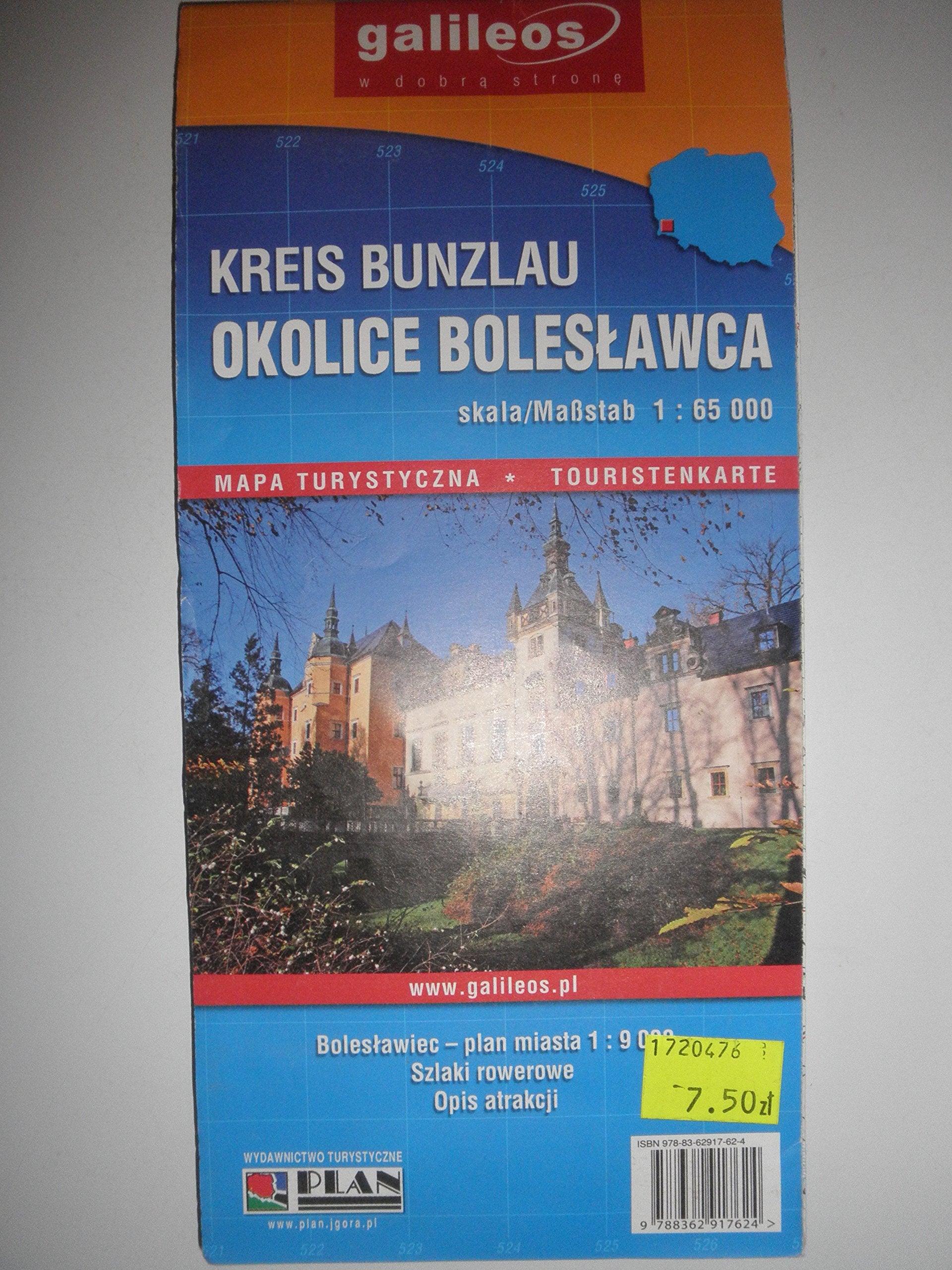 Okolice Bolesławca / Kreis Bunzlau / Mapa turystyczna / Touristenkarte / 1:9000 Maps & Plans