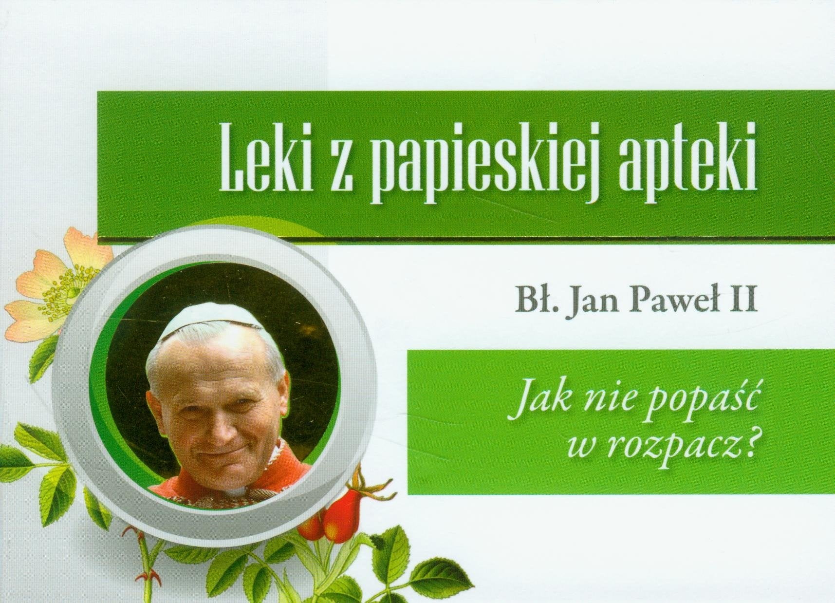 Leki z papieskiej apteki Jak nie popaść w rozpacz? Books