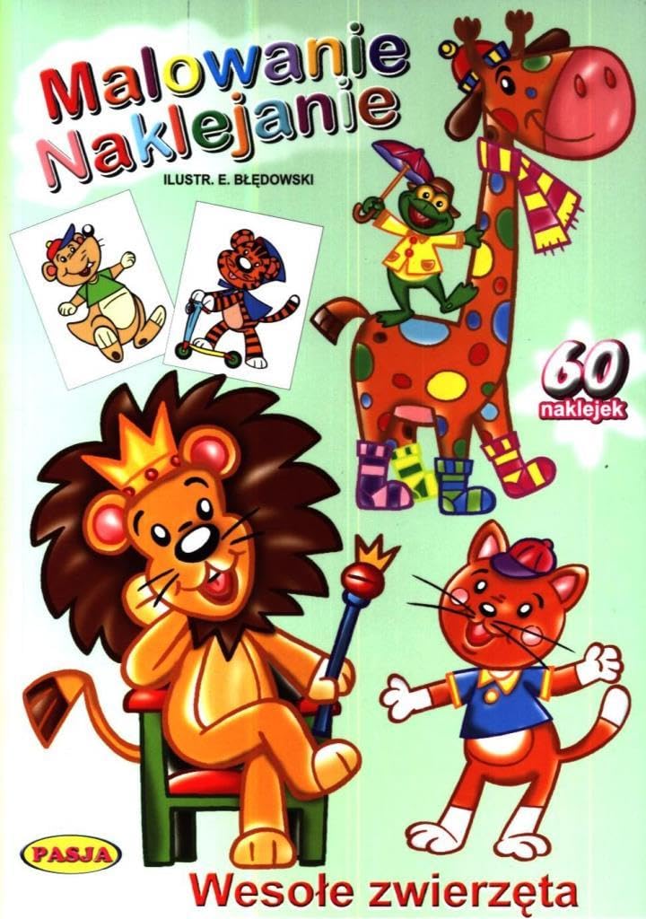 Malowanie naklejanie Wesołe zwierzęta book