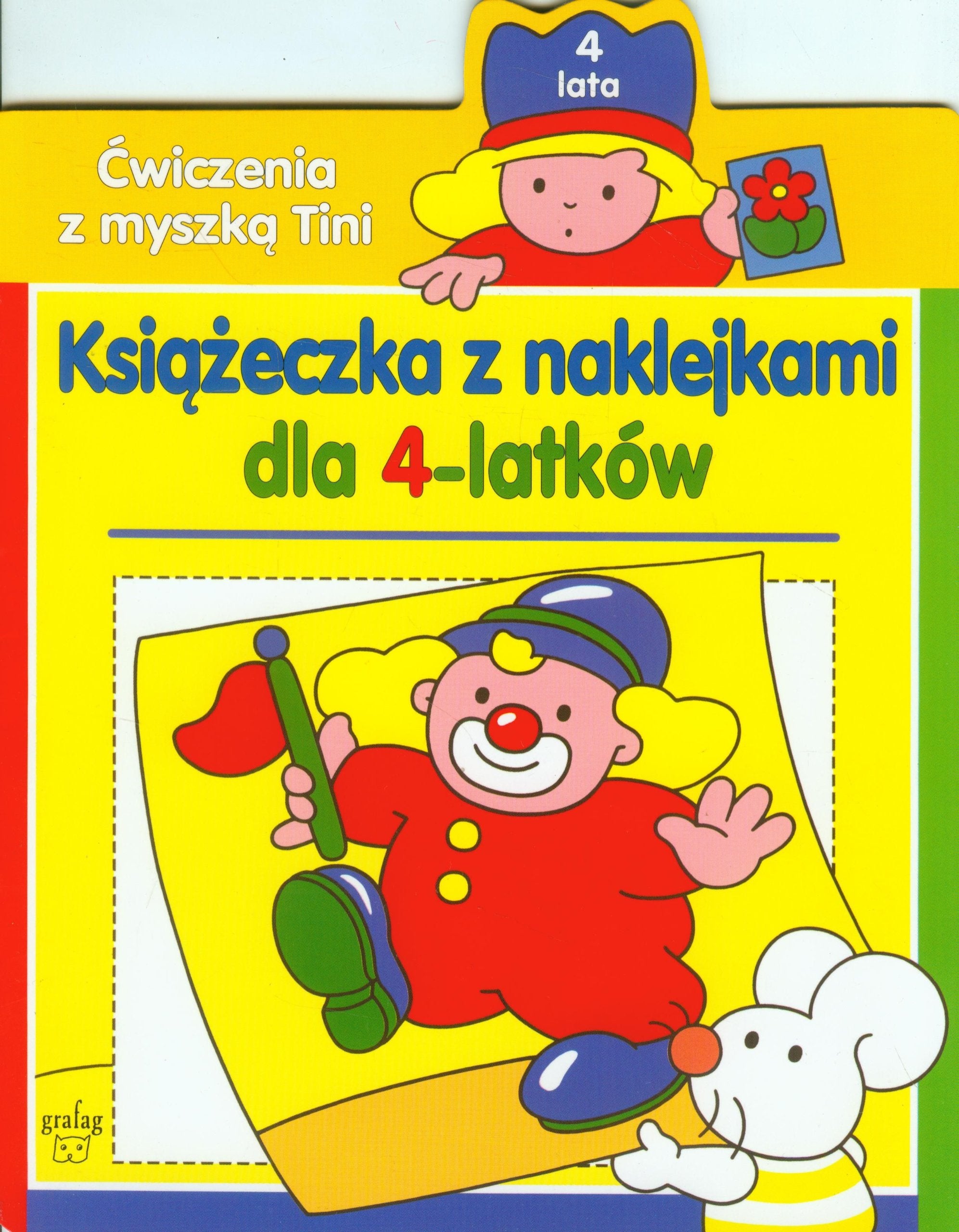 Ćwiczenia z Myszką Tini Książeczka z naklejkami dla 4-latków book