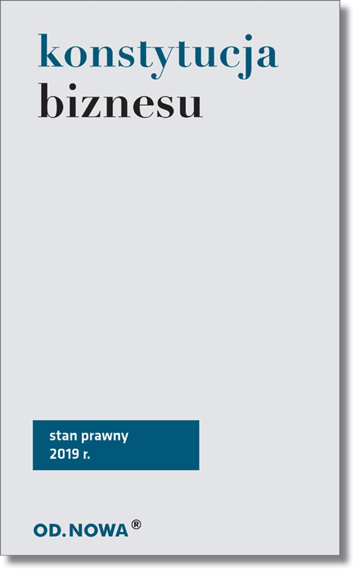 Konstytucja biznesu 2019 Books