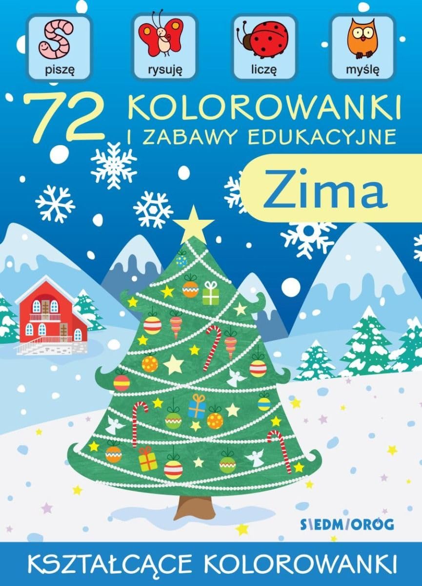Zima 72 kolorowanki i zabawy edukacyjne Books