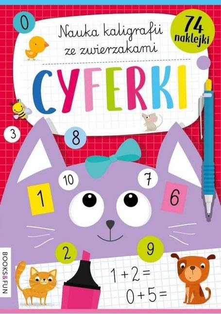 Cyferki nauka kaligrafii z pieskami i kotkami Books
