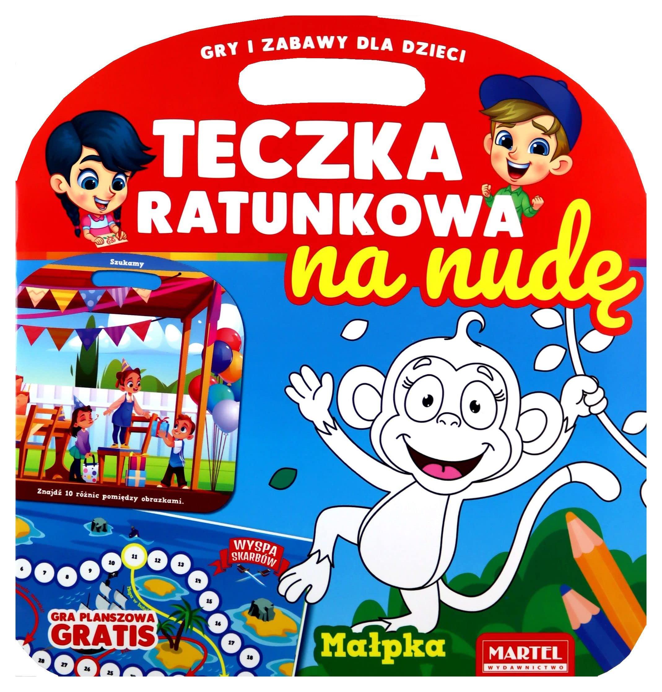 Teczka ratunkowa na nudę z grą Małpka Books