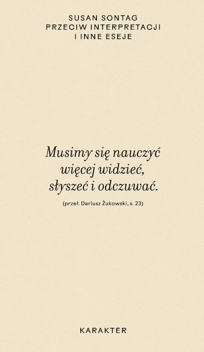 Przeciw interpretacji i inne eseje Books