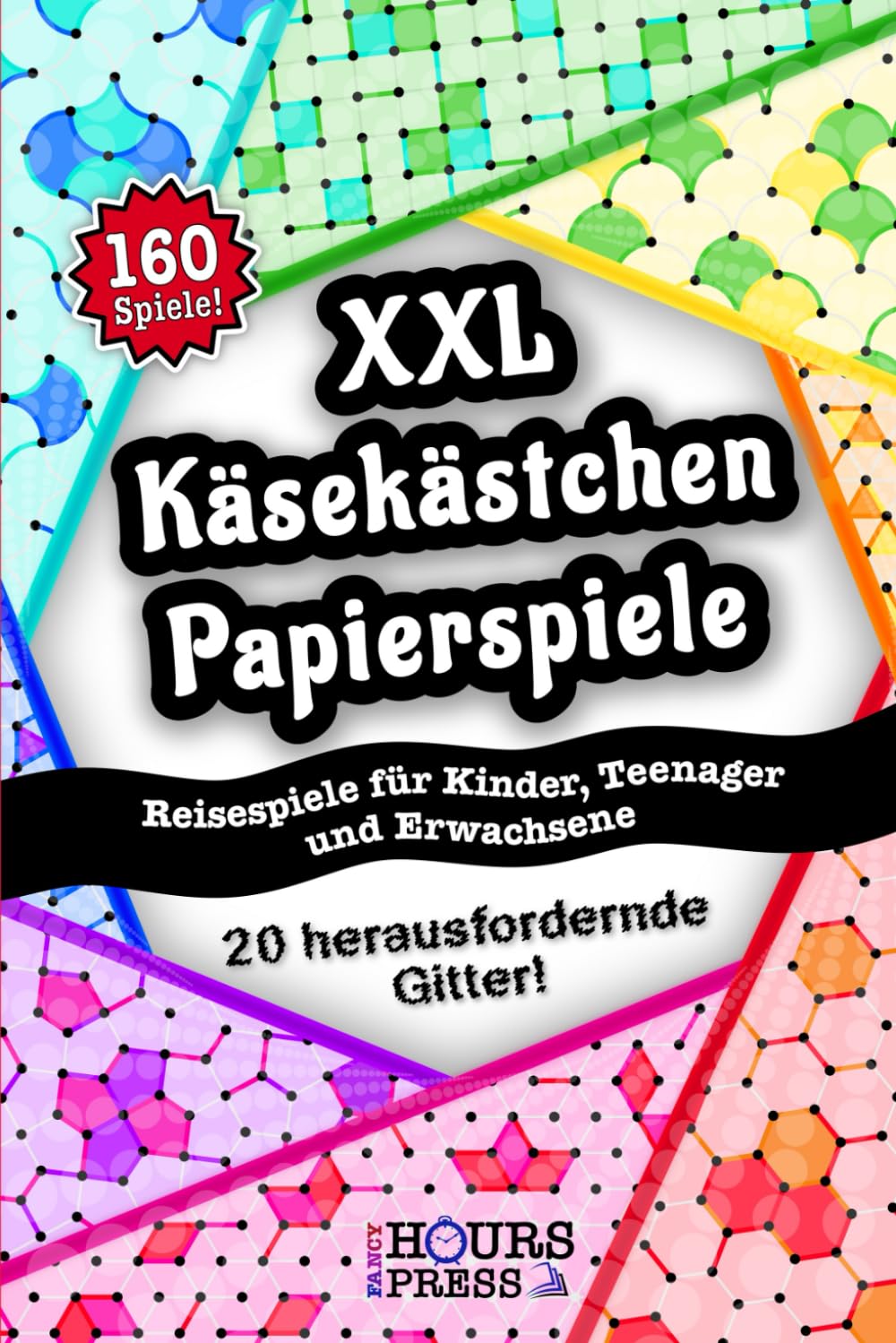Käsekästchen Papierspiele XXL Reisespiele für Kinder Teenager und Erwachsene: Spiele für unterwegs mit Papier und Bleistift, Auto Familie Urlaub ... Aktivitätsbuch, Spielesammlung Klassiker book