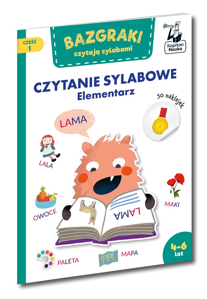 Bazgraki czytają sylabami Czytanie sylabowe Elementarz Część 1 Books