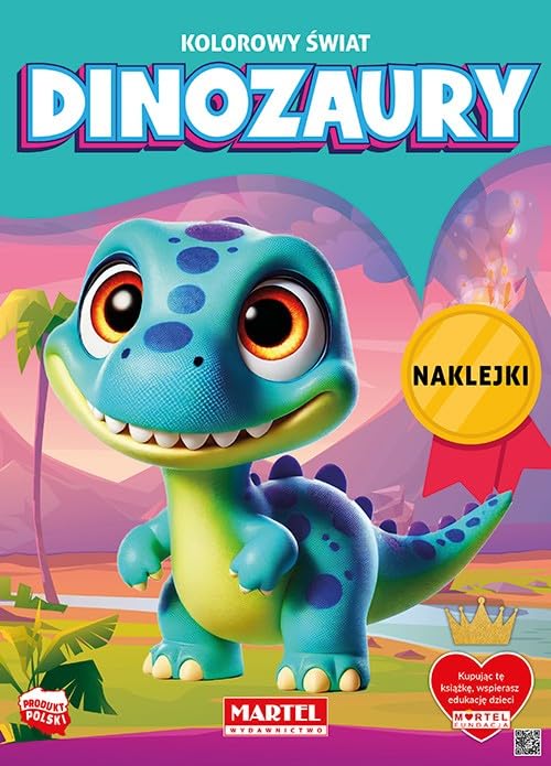Kolorowanka Kolorowy świat Dinozaury z naklejkami Books