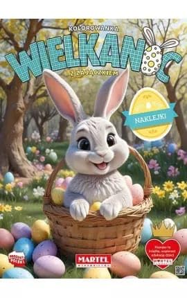 Kolorowanka Wielkanoc z zajączkiem z naklejkami Books