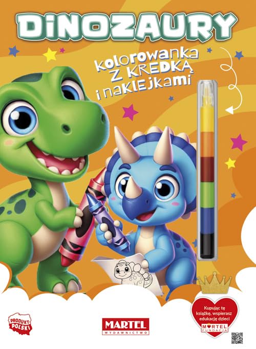 Kolorowanka Dinozaury z kredką i naklejkami Books