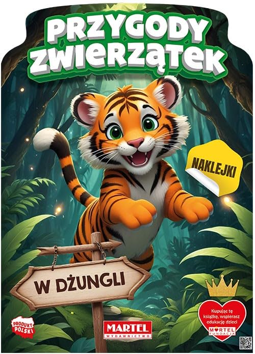 Przygody zwierzątek w dżungli z naklejkami Books