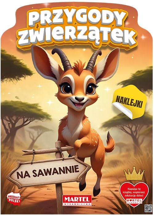 Przygody zwierzątek na sawannie z naklejkami Books