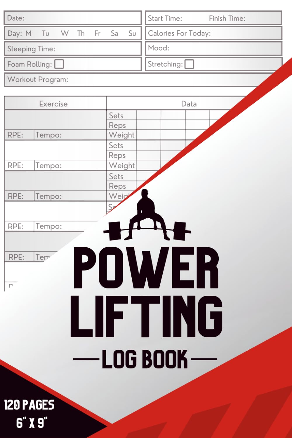 Powerlifting Log Book: Strength Training Workout Tracker for Squat, Bench & Deadlift – Fitness Journal for Men and Women - 2nd Edition Health, Nutrition & Fitness