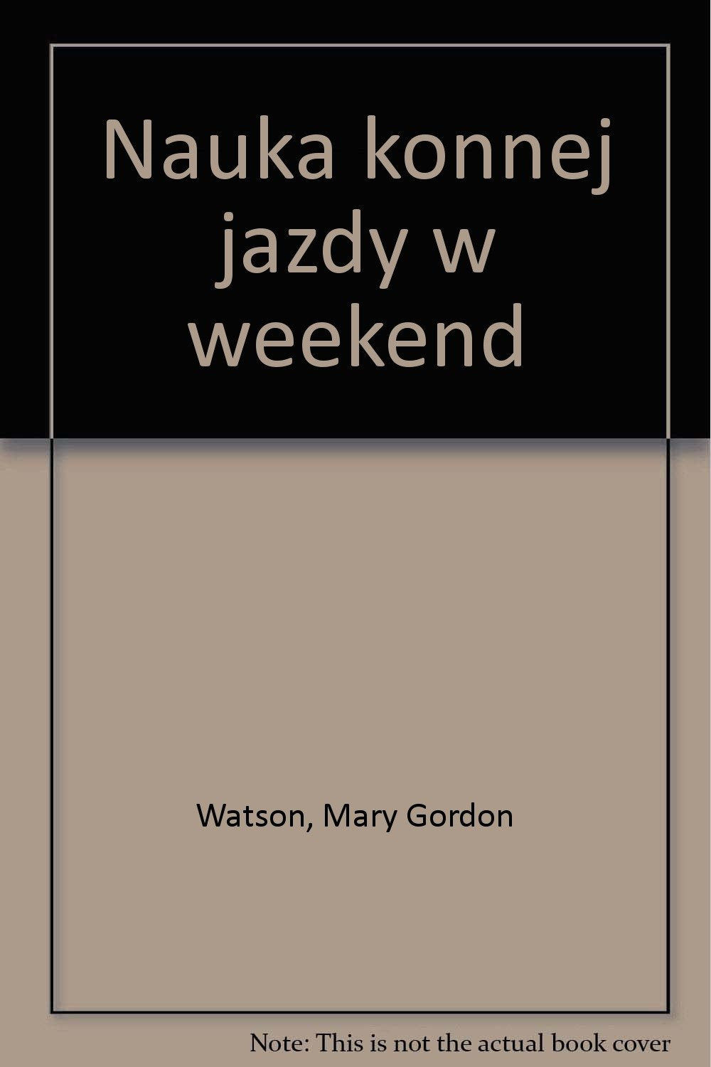 Nauka konnej jazdy w weekend Books