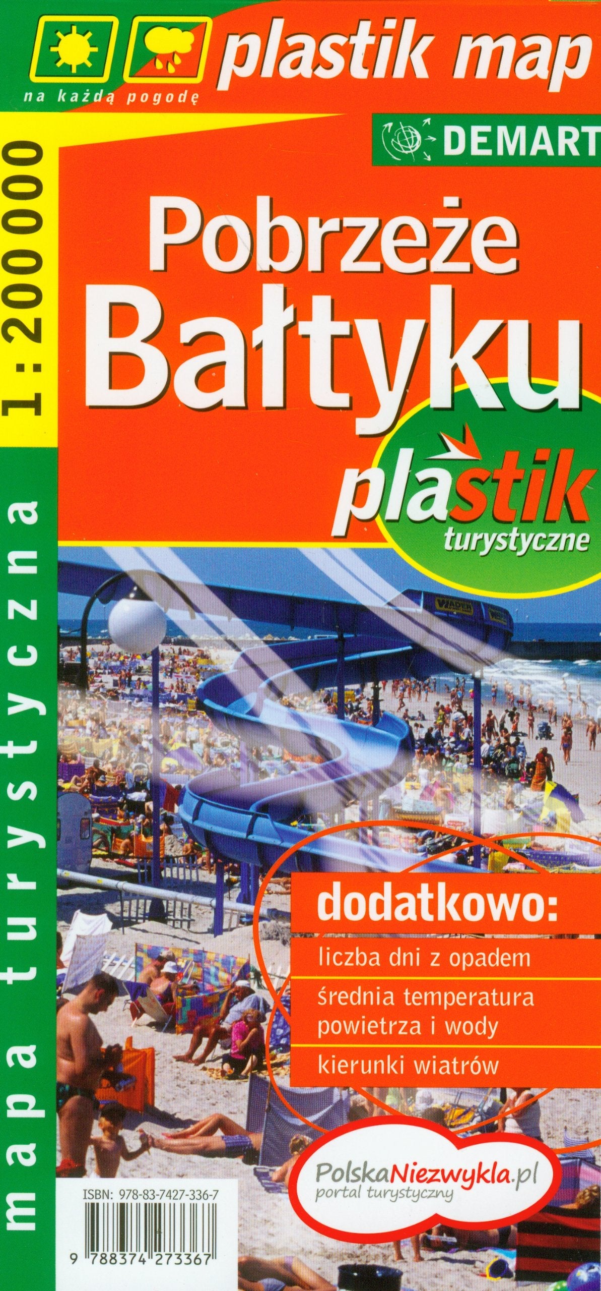 Pobrzeże Bałtyku mapa turystyczna laminowana book