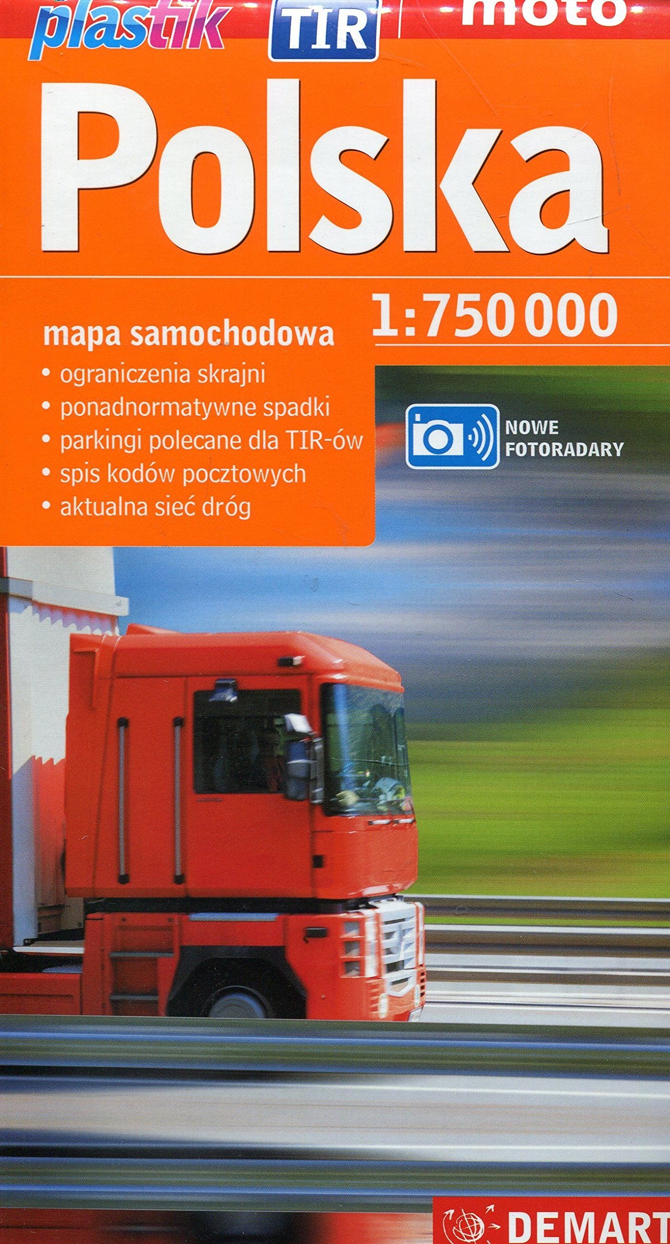 Polska mapa samochodowa 1:750 000 Maps & Plans